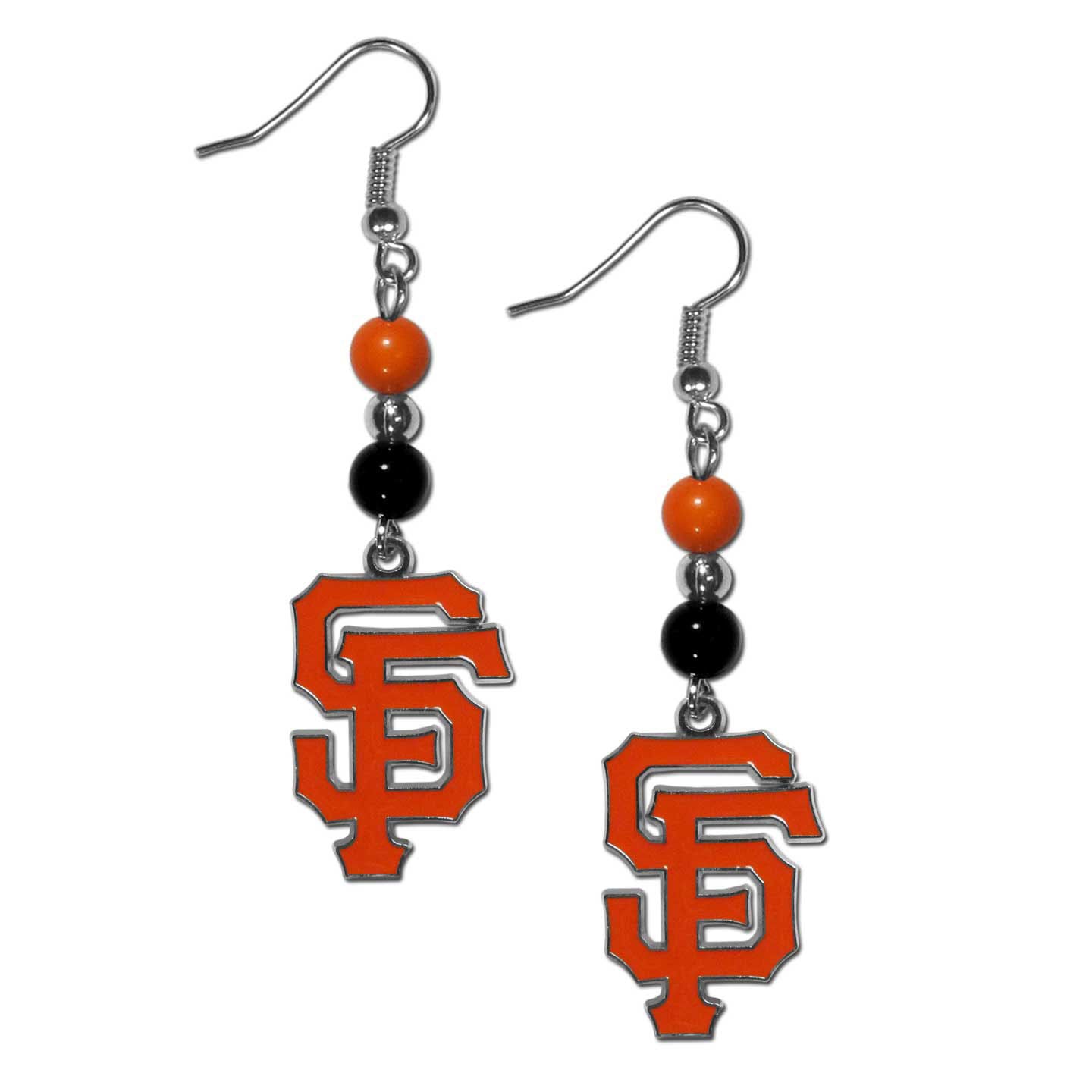 San Francisco Giants Dangle Earrings (Fan Bead) MLB Jewelry