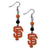 San Francisco Giants Dangle Earrings (Fan Bead) MLB Jewelry