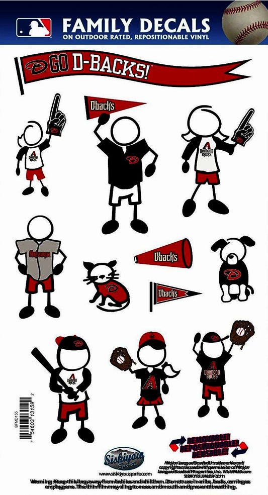 Arizona Diamondbacks Outdoor Rated Vinyl Family Decals MLB