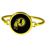 Washington Redskins Gold Tone Bangle Bracelet Licensed NFL Football