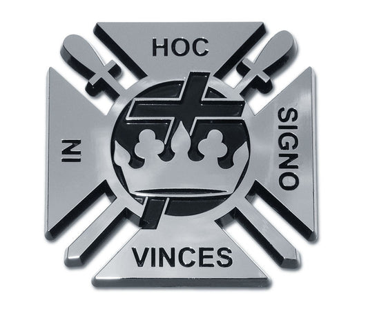 Masonic Chrome Auto Emblem (Knights Templar)