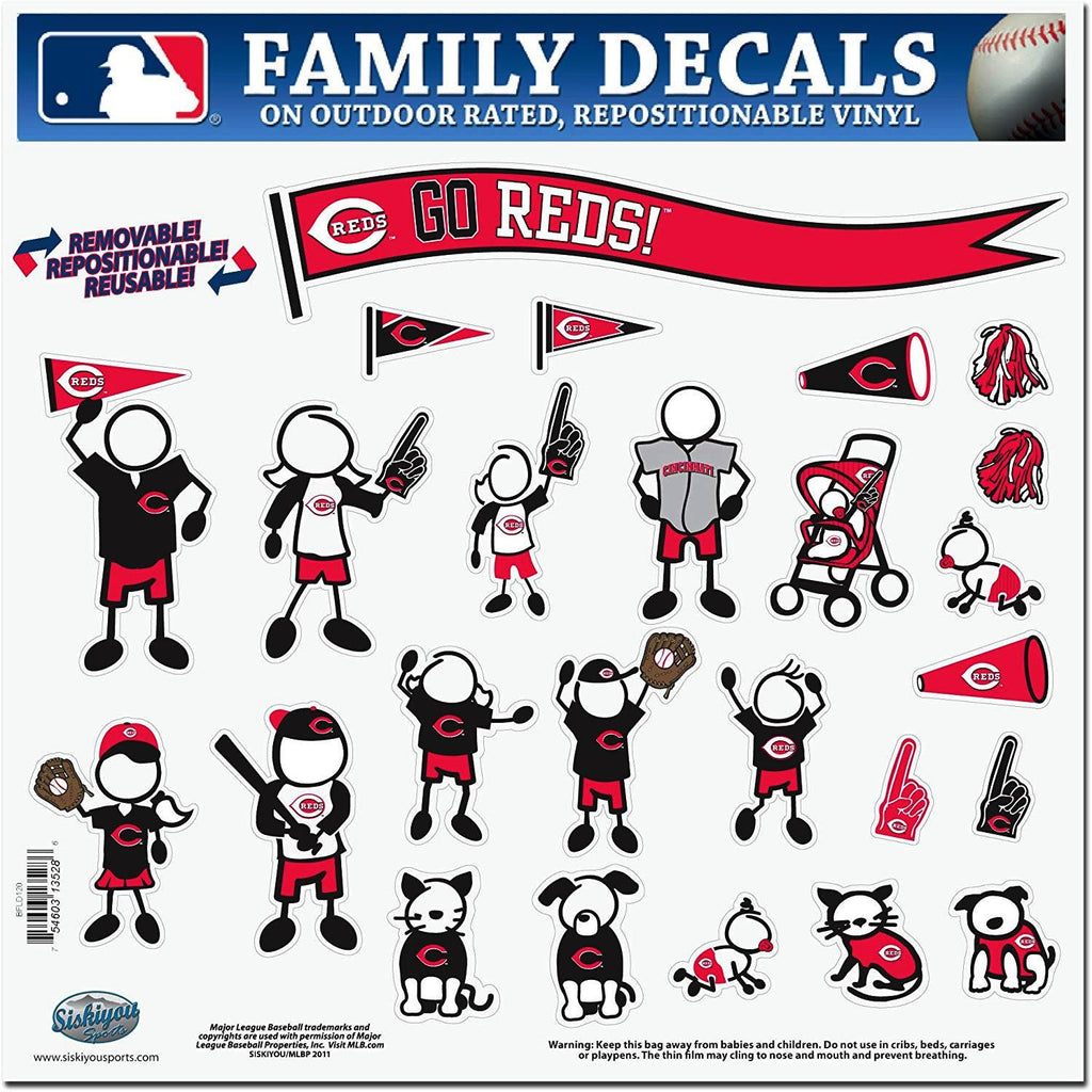 Cincinnati Reds 25 Outdoor Rated Vinyl Family Decals MLB Baseball