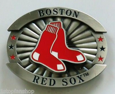 Boston Red Sox Over-sized 4" Pewter Metal Belt Buckle (MLB)