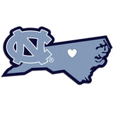North Carolina Tar Heels Home State Vinyl Auto Decal (NCAA) NC Shape