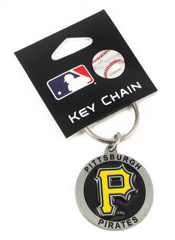 Pittsburgh Pirates 3-D Metal Key Chain MLB Licensed Baseball (Round)