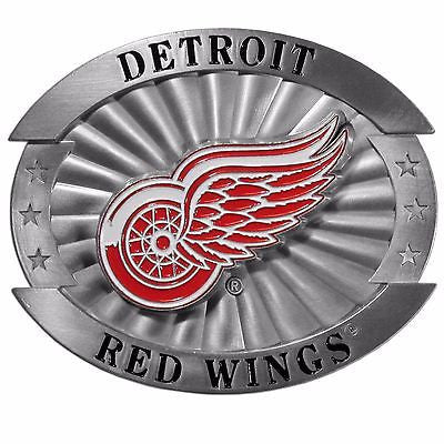 Detroit Red Wings Over-sized 4" Pewter Metal Belt Buckle (NHL)