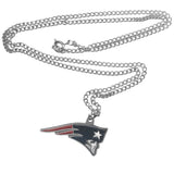 New England Patriots 22" Chain Necklace with Metal Team Logo Charm NFL Football