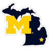 Michigan Wolverines Home State Magnet (NCAA) Michigan Shape