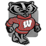 Wisconsin Badgers Metal Hitch Cover (Bucky) NCAA Licensed