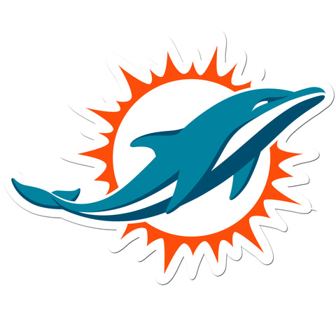 Miami Dolphins Vinyl Logo Auto Decal (NFL Football)