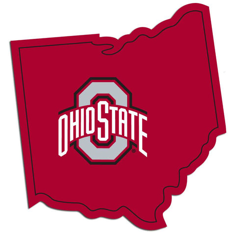 Ohio State Buckeyes Home State Vinyl Auto Decal (NCAA) Ohio Shape