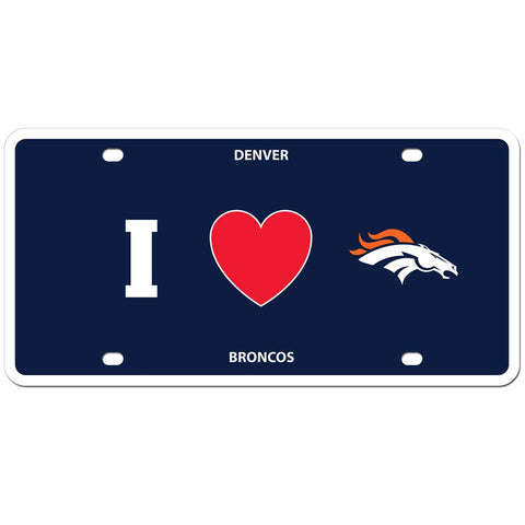 Denver Broncos Styrene License Plate (NFL Football)