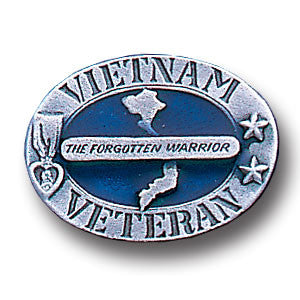 Vietnam Veteran Metal Lapel Pin (The Forgotten Warrior) Military