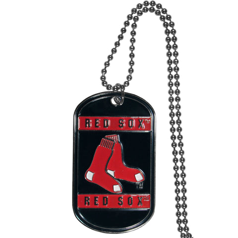 Boston Red Sox Metal Tag Necklace MLB Licensed Baseball Jewelry