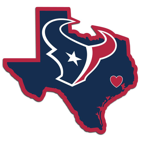 Houston Texans Home State Vinyl Auto Decal (NFL) Texas Shape