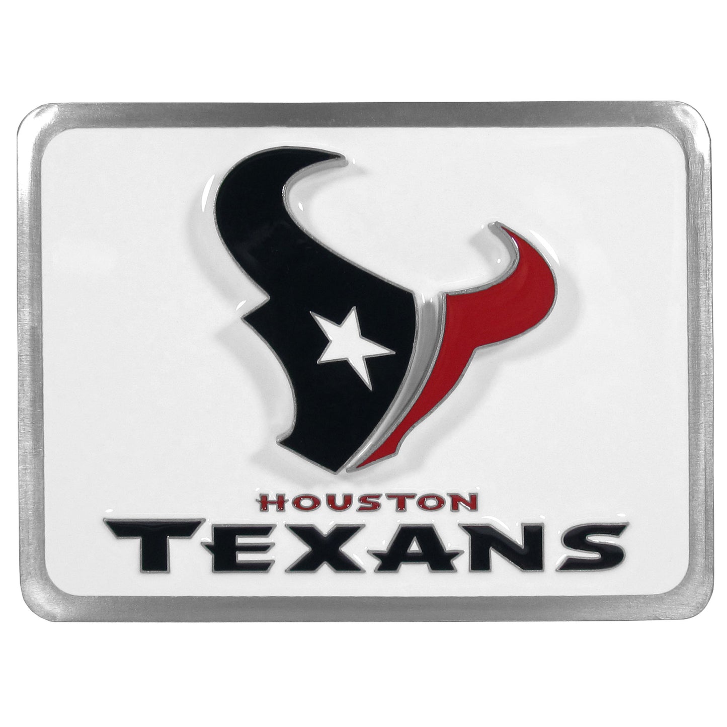 Houston Texans 3-D Metal Logo Rectangle Hitch Cover NFL Football