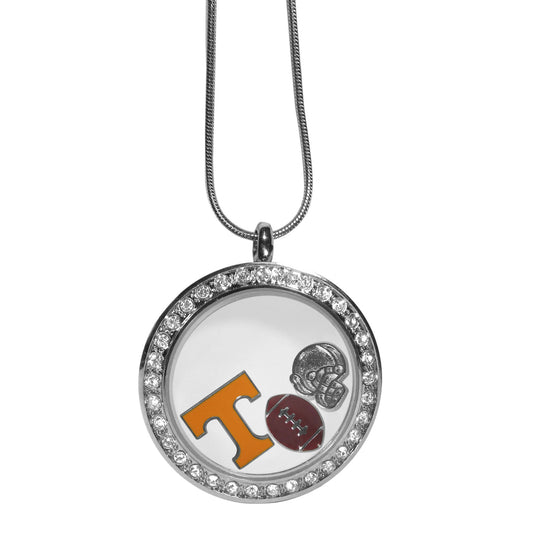 Tennessee Volunteers Snake Chain Necklace with Locket & Charms (NCAA)