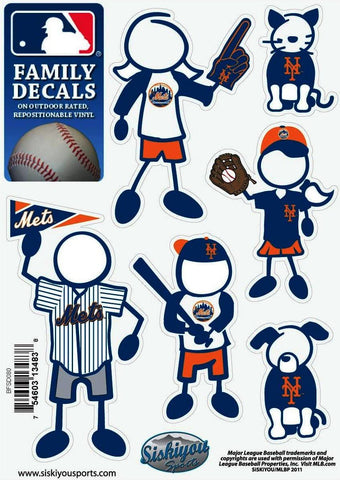 New York Mets Outdoor Rated Vinyl Family Decals MLB Baseball