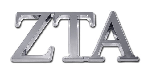 Greek Sorority Zeta Tau Alpha Chrome Auto Emblem