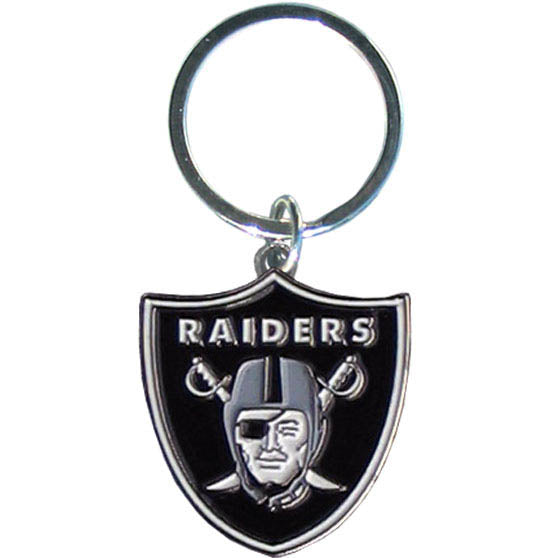 Las Vegas Raiders Enameled Logo Metal Key Chain NFL Football