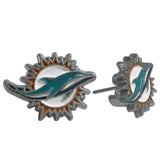 Miami Dolphins Stud Earrings (Logo) NFL Jewelry