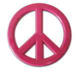 Peace Sign Auto Emblem (Pink Acrylic)