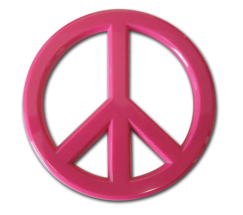 Peace Sign Auto Emblem (Pink Acrylic)
