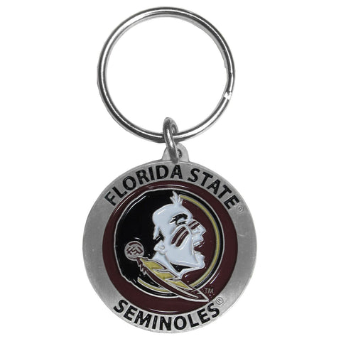 Florida State Seminoles 3-D Metal Key Chain NCAA Licensed (Round)