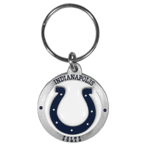Indianapolis Colts 3-D Logo Metal Key Chain NFL Football (Round)