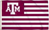 Texas A&M Aggies 3' x 5' Flag (Stripes With "ATM" Logo) NCAA