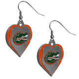 Florida Gators Heart Dangle Earrings NCAA