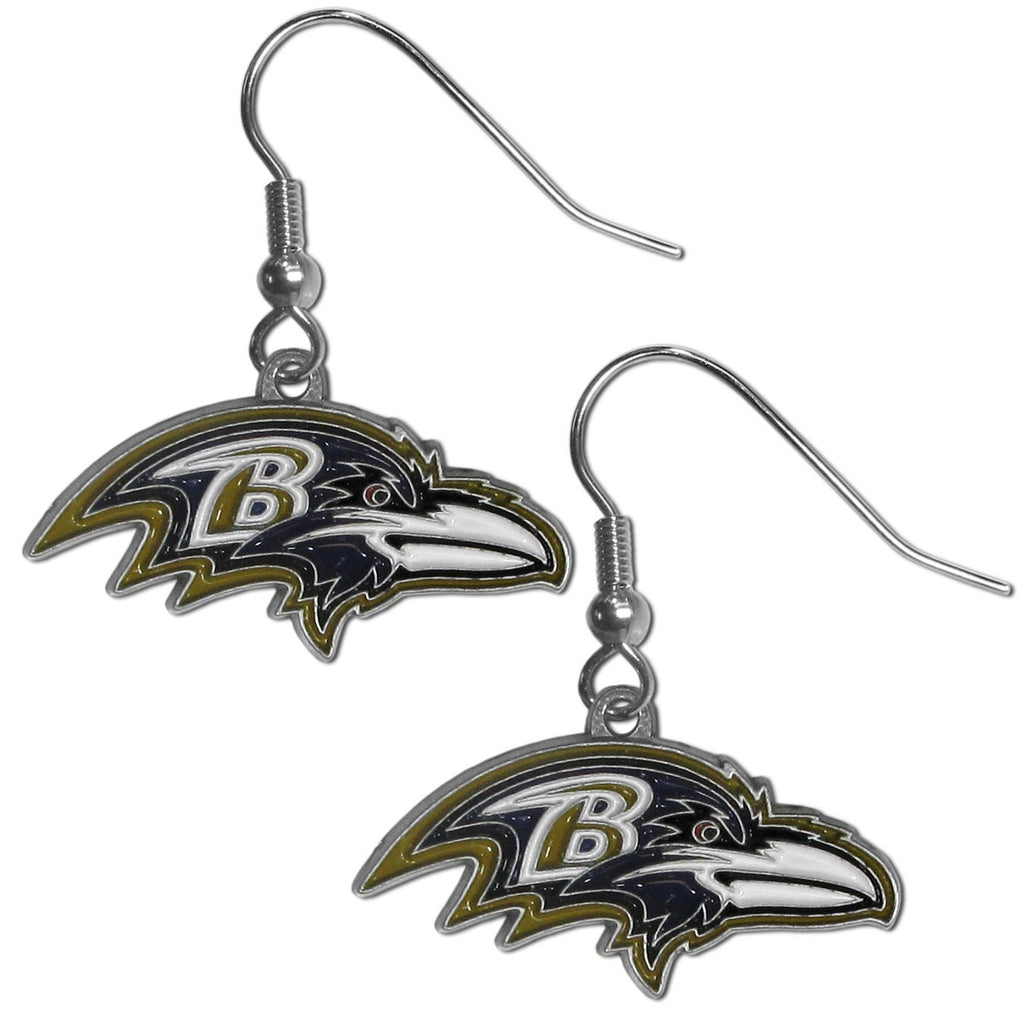 Baltimore Ravens Dangle Earrings (Zinc) NFL Football