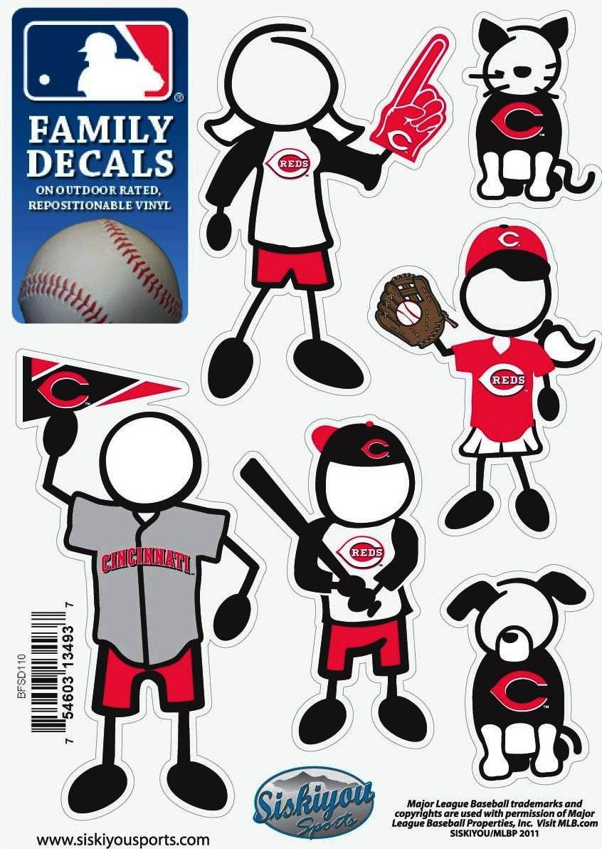 Cincinnati Reds Outdoor Rated Vinyl Family Decals MLB Baseball