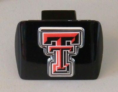 Texas Tech Red Raiders Chrome Metal Black Hitch Cover ("TT" w/ Color) NCAA