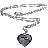Seattle Seahawks 22" Chain Necklace with Metal Heart Logo Charm (NFL)