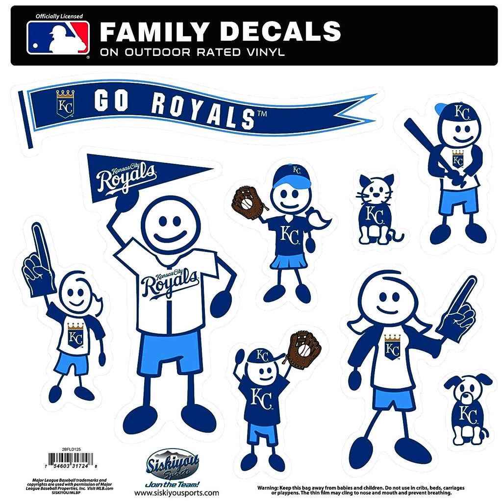 Kansas City Royals Outdoor Rated Vinyl Family Decals MLB Baseball