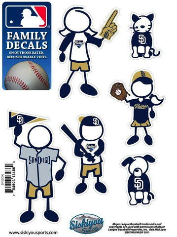 San Diego Padres Outdoor Rated Vinyl Family Decals MLB Baseball