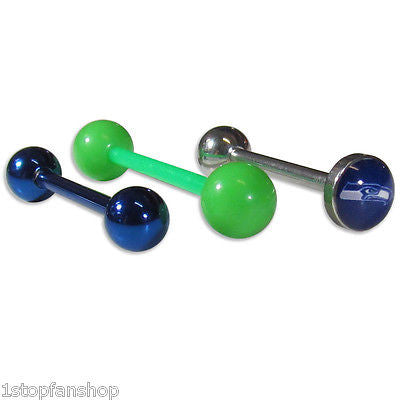 Seattle Seahawks Barbell Tongue Ring Set (3 pack) NFL