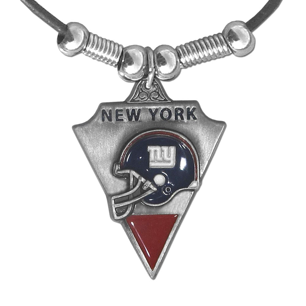 New York Giants Leather Cord Necklace (NFL) Football