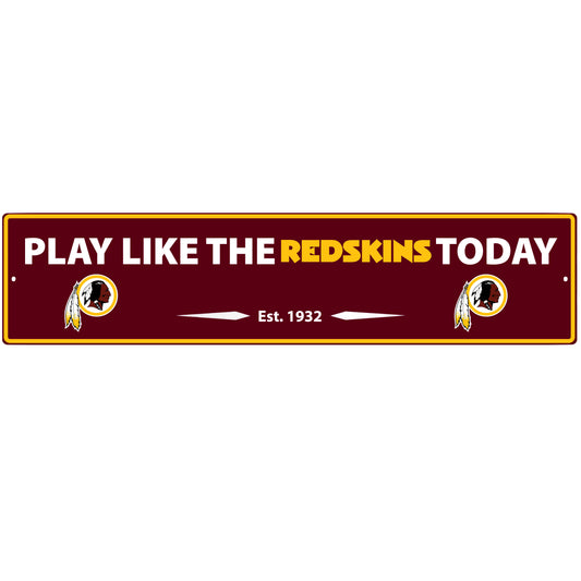 Washington Redskins Metal Street Sign Wall Plaque NFL