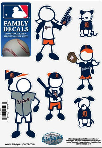 Detroit Tigers Outdoor Rated Vinyl Family Decals MLB Baseball