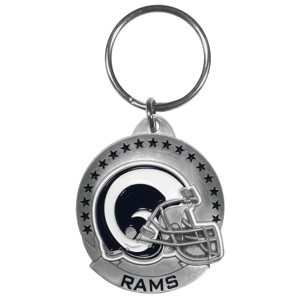 Los Angeles Rams 3-D Helmet Metal Key Chain NFL Football (Round)