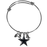 Dallas Cowboys Wire Bangle Bracelet with Charms (NFL)