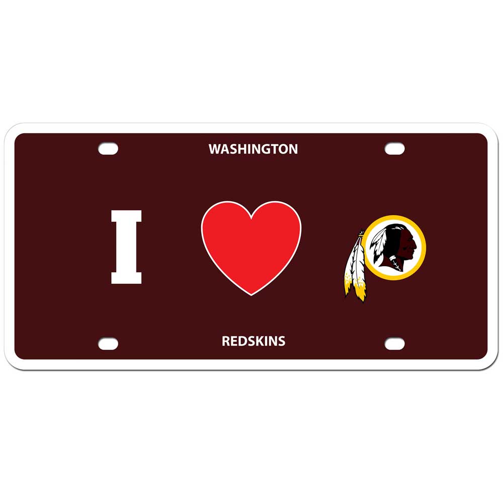 Washington Redskins Styrene License Plate (NFL)