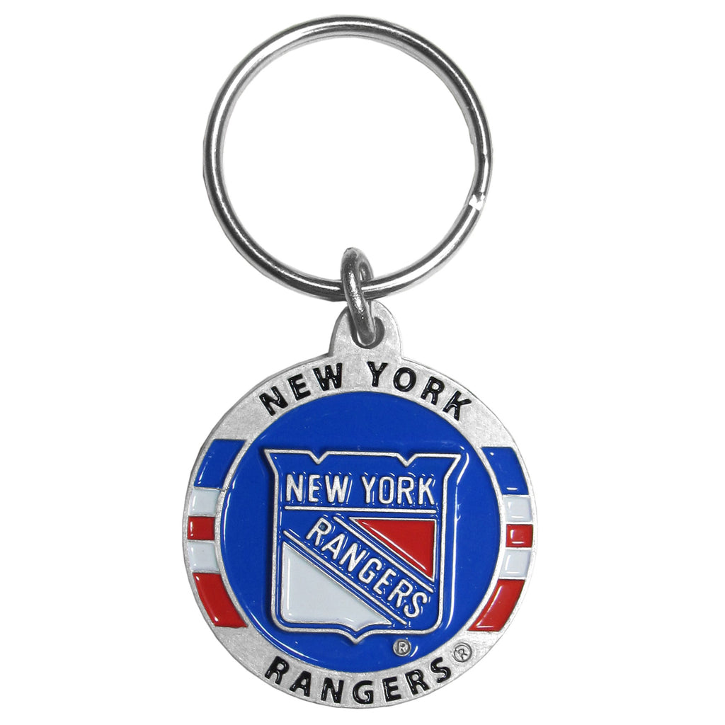 New York Rangers 3-D Metal Key Chain NHL Licensed Hockey (Round)
