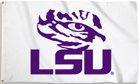 LSU Tigers 3' x 5' Flag (Logo Only on White) NCAA