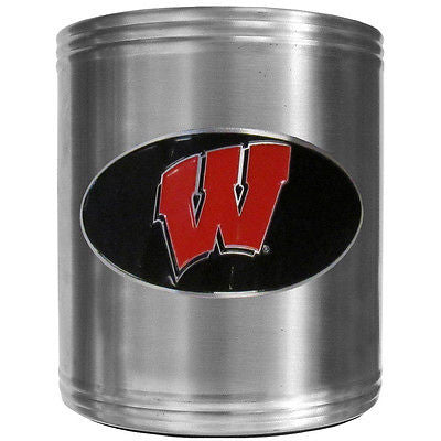 Wisconsin Badgers Insulated Stainless Steel Can Cooler Coozie (NCAA)