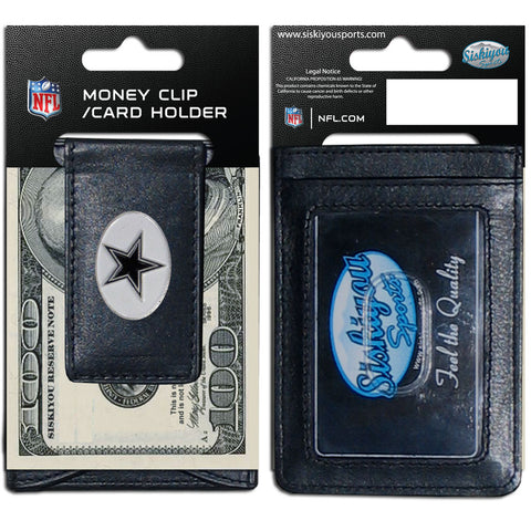 Dallas Cowboys Fine Leather Money Clip (NFL) Card & Cash Holder