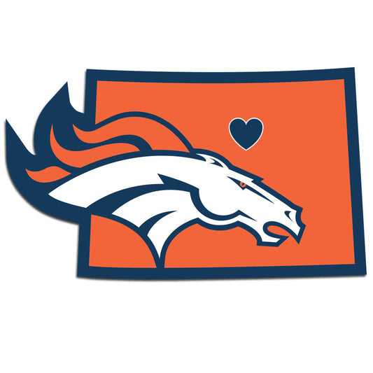 Denver Broncos Home State Vinyl Auto Decal (NFL) Colorado Shape