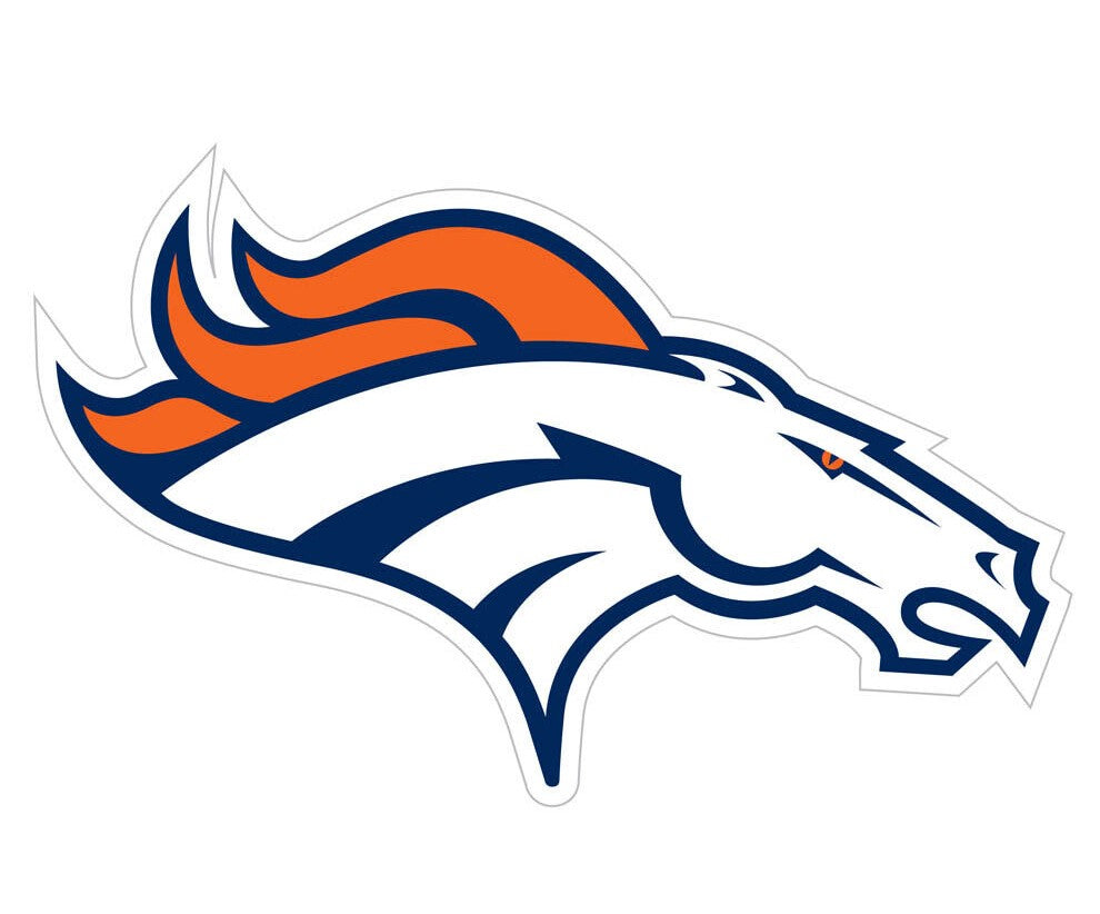 Denver Broncos Licensed Outdoor Rated Magnet (NFL) Football